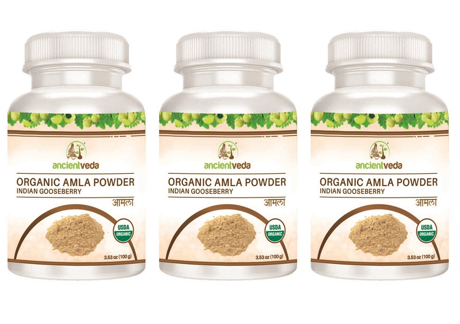 Organic Amla (Indian Gooseberry) Powder - 100g / 3.5oz (Pack of 3 ...